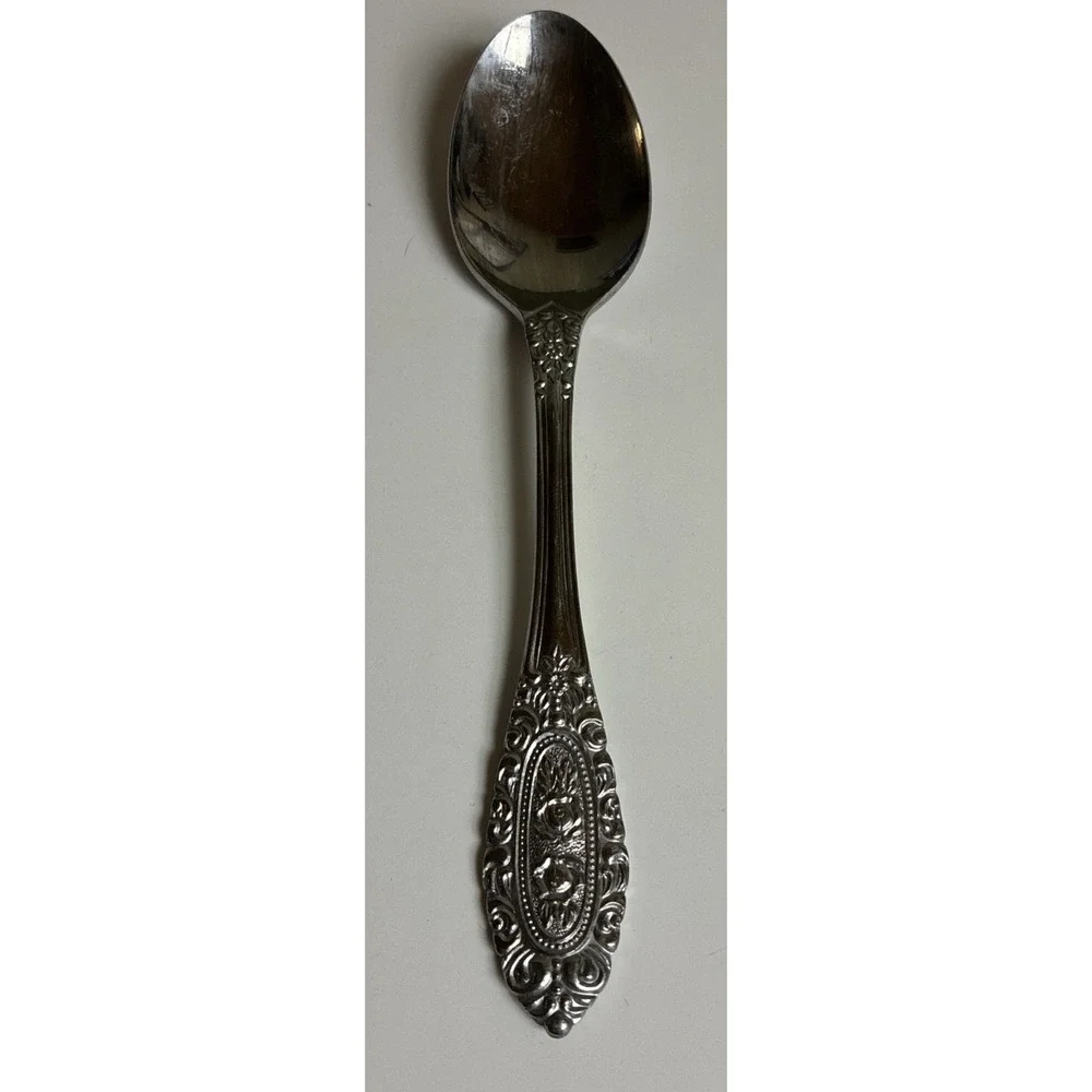 Grand Majesty United Silver Co. Teaspoon Stainless‎ Steel Flatware Roses